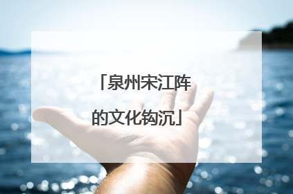 泉州宋江阵的文化钩沉