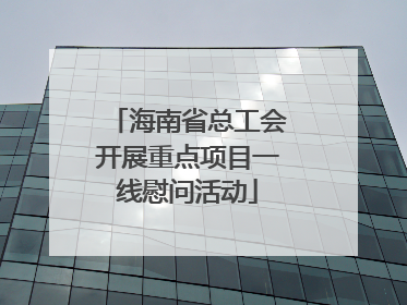 海南省总工会开展重点项目一线慰问活动