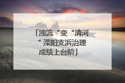 浊流“变“清河“ 溧阳支浜治理成绩上台阶