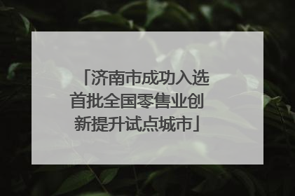 济南市成功入选首批全国零售业创新提升试点城市