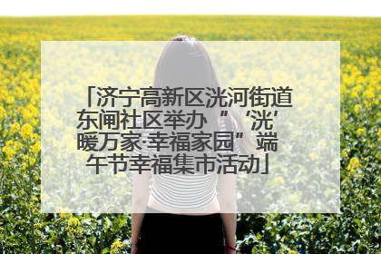 济宁高新区洸河街道东闸社区举办“‘洸’暖万家·幸福家园”端午节幸福集市活动