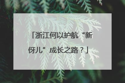 浙江何以护航“新伢儿”成长之路？