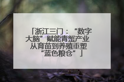浙江三门：“数字大脑”赋能青蟹产业 从育苗到养殖重塑“蓝色粮仓”