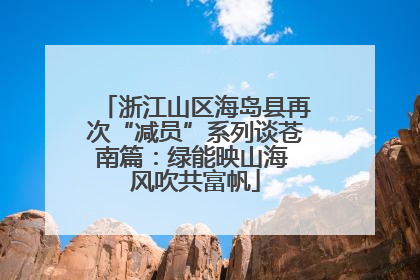 浙江山区海岛县再次“减员”系列谈苍南篇：绿能映山海 风吹共富帆