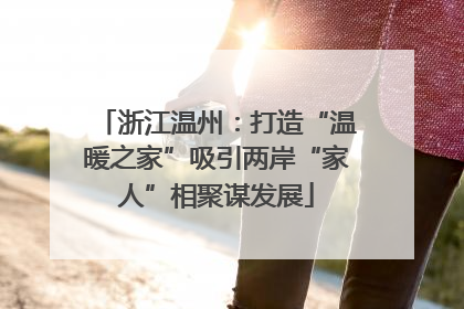 浙江温州：打造“温暖之家”吸引两岸“家人”相聚谋发展