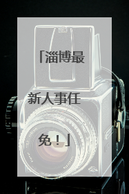 淄博最新人事任免！