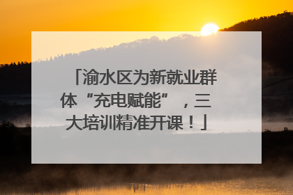 渝水区为新就业群体“充电赋能”，三大培训精准开课！