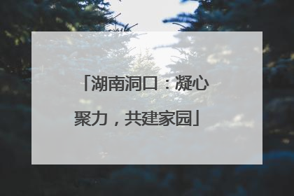 湖南洞口：凝心聚力，共建家园