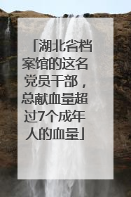 湖北省档案馆的这名党员干部，总献血量超过7个成年人的血量