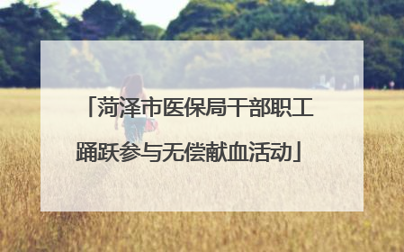 菏泽市医保局干部职工踊跃参与无偿献血活动
