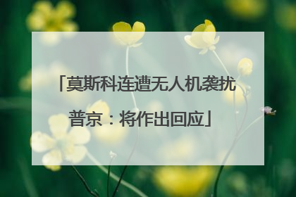 莫斯科连遭无人机袭扰 普京：将作出回应