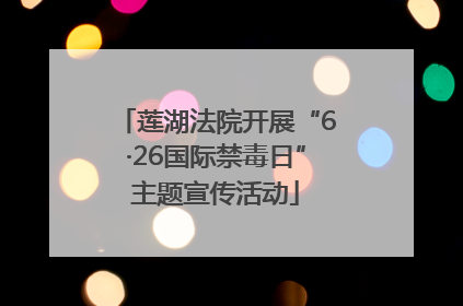 莲湖法院开展“6·26国际禁毒日”主题宣传活动
