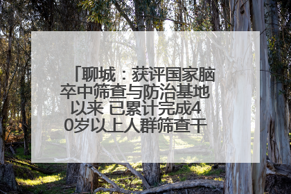 聊城：获评国家脑卒中筛查与防治基地以来 已累计完成40岁以上人群筛查干预40余万人次