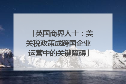 英国商界人士：美关税政策成跨国企业运营中的关键障碍