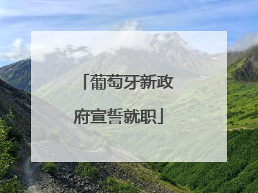 葡萄牙新政府宣誓就职