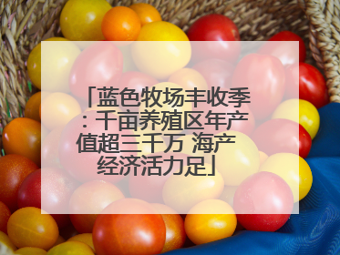 蓝色牧场丰收季：千亩养殖区年产值超三千万 海产经济活力足