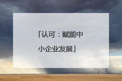 认可：赋能中小企业发展