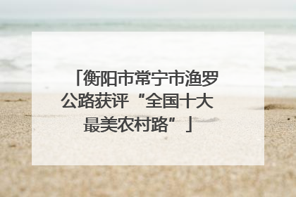 衡阳市常宁市渔罗公路获评“全国十大最美农村路”