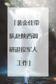 裴金佳带队赴陕西调研退役军人工作
