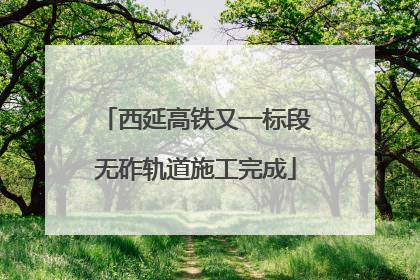 西延高铁又一标段无砟轨道施工完成
