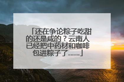 还在争论粽子吃甜的还是咸的？云南人已经把中药材和咖啡包进粽子了……