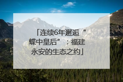连续6年邂逅“蝶中皇后”：福建永安的生态之约