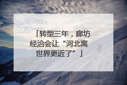 转型三年，廊坊经洽会让“河北离世界更近了”