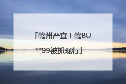 赣州严查！赣BU**99被抓现行