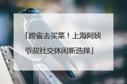 跨省去买菜！上海阿姨爷叔社交休闲新选择