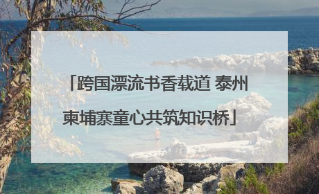跨国漂流书香载道 泰州柬埔寨童心共筑知识桥