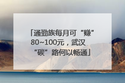 通勤族每月可“赚”80~100元，武汉“碳”路何以畅通