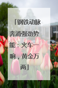 钢铁动脉奔涌强劲势能：火车一响，黄金万两