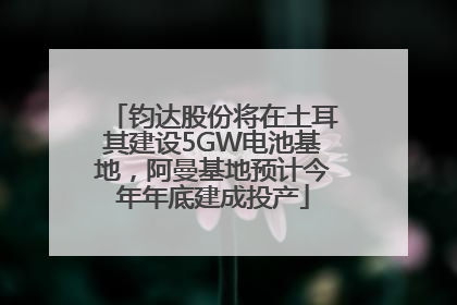 钧达股份将在土耳其建设5GW电池基地，阿曼基地预计今年年底建成投产