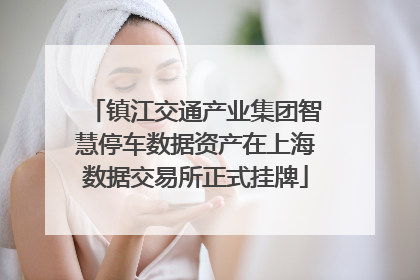 镇江交通产业集团智慧停车数据资产在上海数据交易所正式挂牌