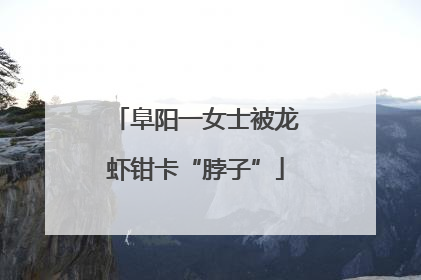阜阳一女士被龙虾钳卡“脖子”
