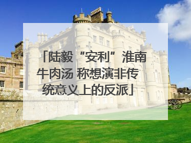 陆毅“安利”淮南牛肉汤 称想演非传统意义上的反派