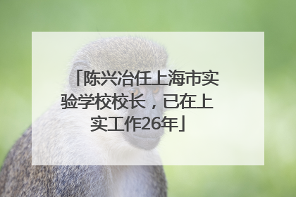 陈兴冶任上海市实验学校校长，已在上实工作26年