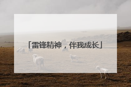 雷锋精神，伴我成长