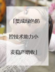 集成绿色防控技术助力小麦稳产增收