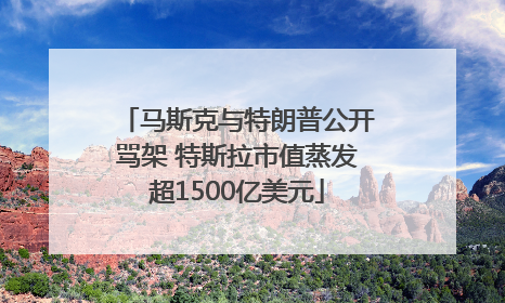 马斯克与特朗普公开骂架 特斯拉市值蒸发超1500亿美元