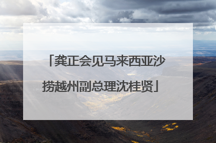 龚正会见马来西亚沙捞越州副总理沈桂贤