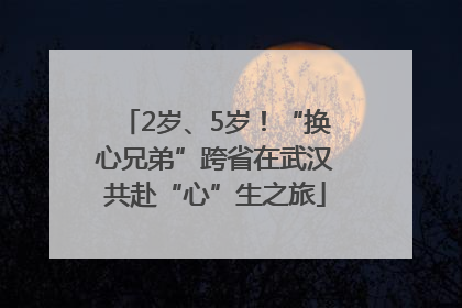 2岁、5岁！“换心兄弟”跨省在武汉共赴“心”生之旅
