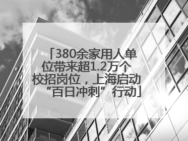 380余家用人单位带来超1.2万个校招岗位，上海启动“百日冲刺”行动