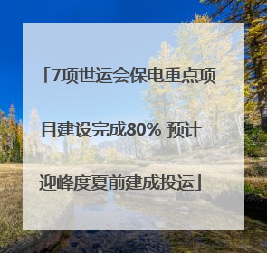 7项世运会保电重点项目建设完成80% 预计迎峰度夏前建成投运
