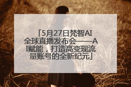 5月27日梵智AI全球直播发布会——AI赋能，打造高变现流量账号的全新纪元