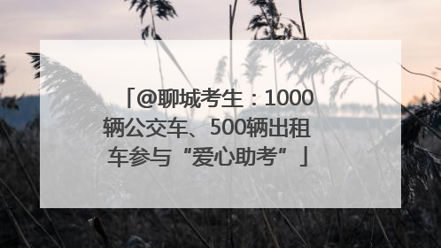 @聊城考生：1000辆公交车、500辆出租车参与“爱心助考”